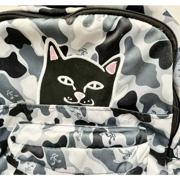 RIPNDIP Lord Nermal Blizzard Camo Backpack Used School Skateboard Streetwear SEE main image 9